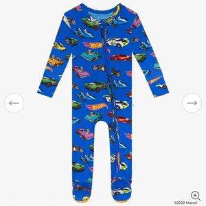 Posh Peanut Hot Wheels Footie Zippered Pajamas